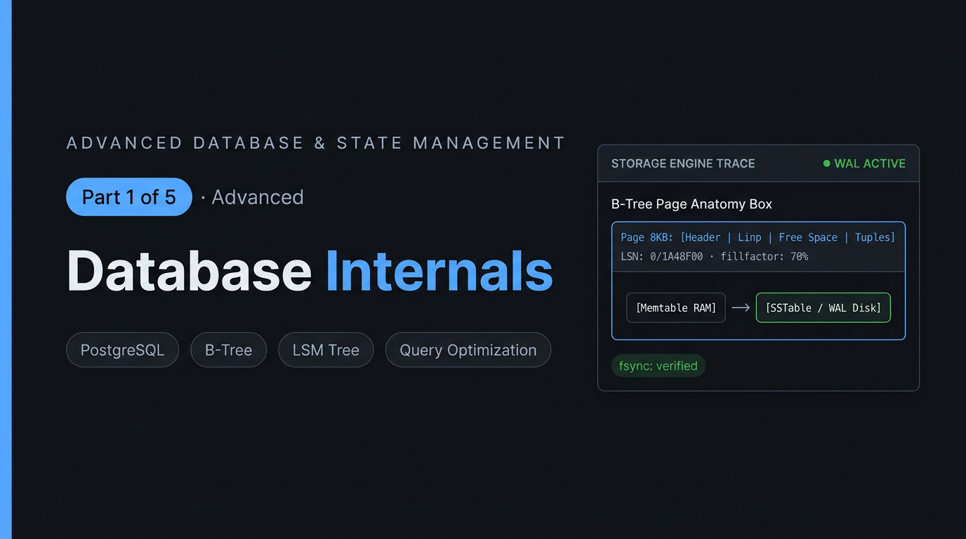 Database Internals: B-Trees, LSM Trees, WAL & Query Execution Plans