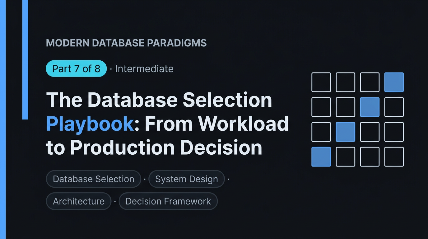 The Database Selection Playbook: From Workload to Production Decision
