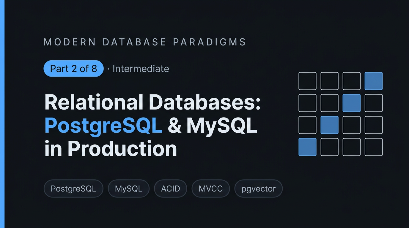 Relational Databases: PostgreSQL & MySQL in Production