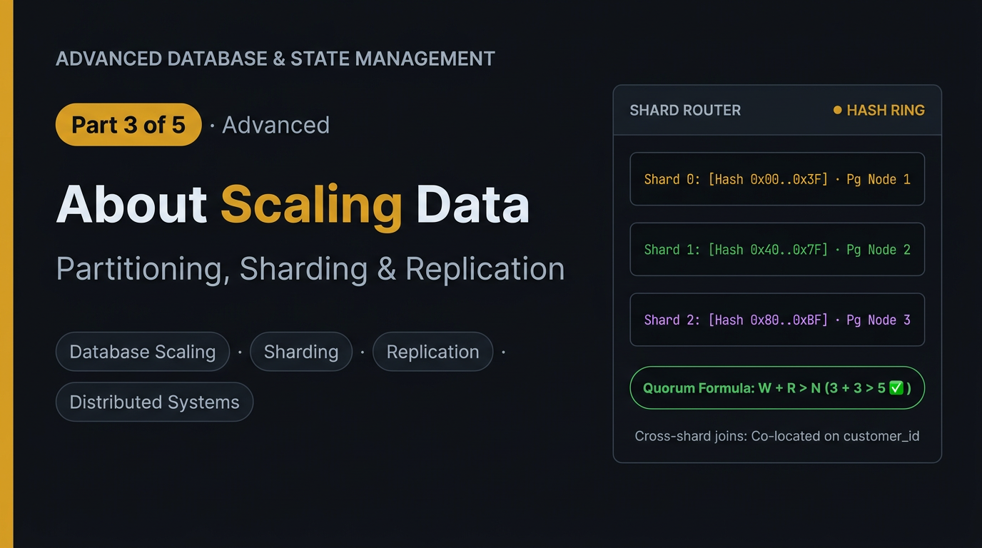 Scaling Data: Partitioning, Sharding & Replication Strategies