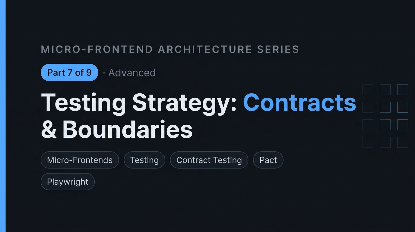 Testing Strategy: Contracts, Integration Boundaries, and E2E Scope