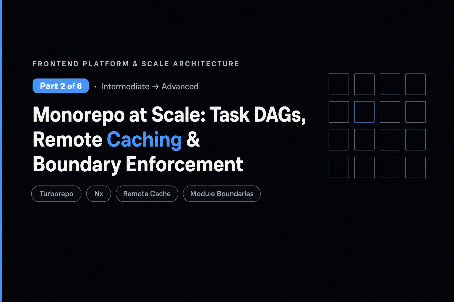 Monorepo at Scale: Task DAGs, Remote Caching & Architectural Boundary Enforcement