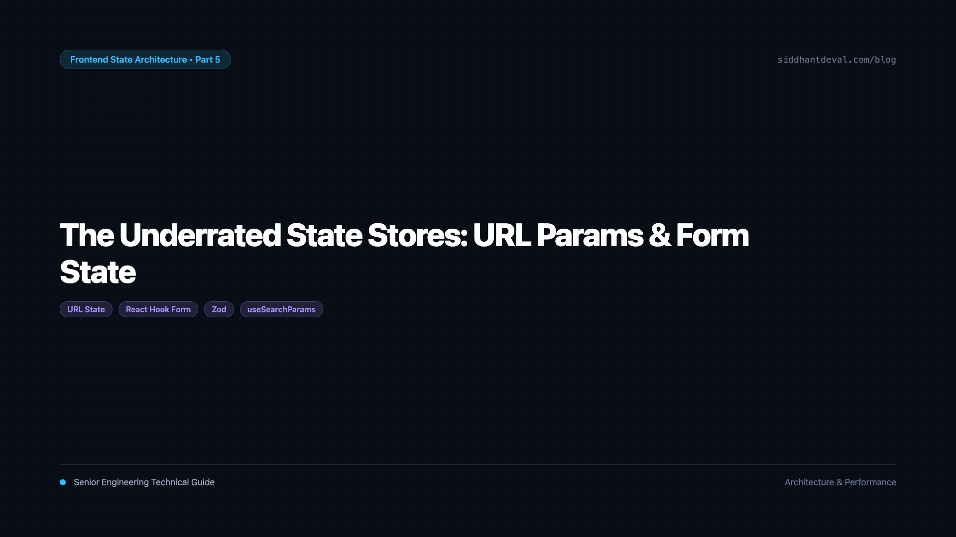 The Underrated State Stores: URL Params & Form State